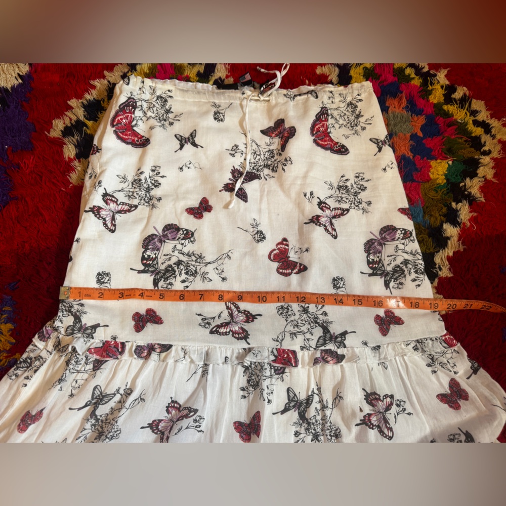 Y2K Vintage Rampage Tiered Butterfly Prairie Skirt Sz SM - Picture 7 of 9